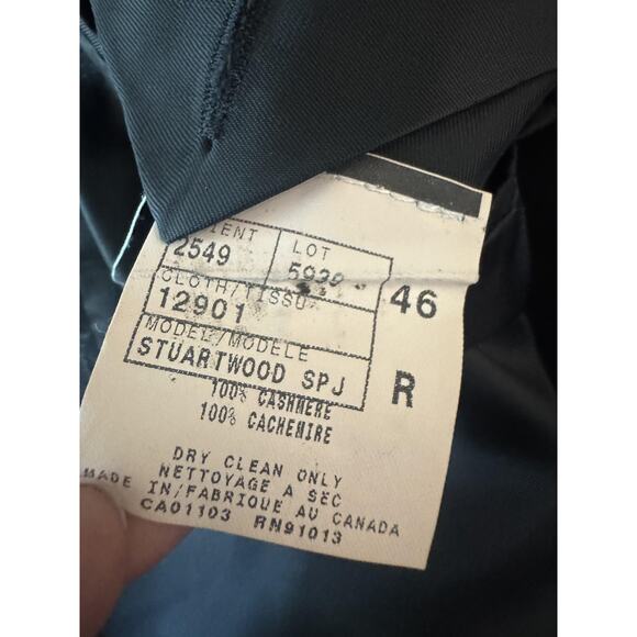 100% Cashmere Loro Piana Blazer Mens 46R Black 2 Button Saks Fifth Avenue - Picture 3 of 11